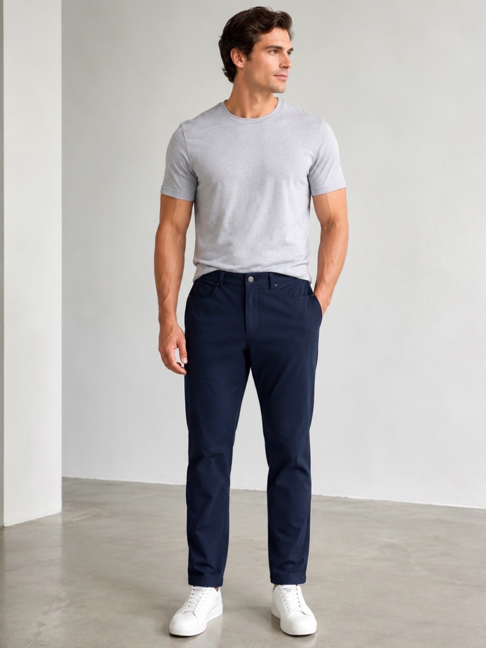 Lululemon Navy Blue Straight Leg Performance Pants Stretch 38x30 No Tag